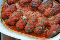 Köttfärskorvar i tomatsås